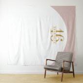 Rosa Gold Geburtstagsgrössen Foto Wandteppich (Beispiel (Horizontal))