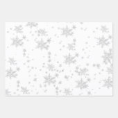 Rosa Gold Gelb Silberschneeflocken Weiß Geschenkpapier Set (Vorderseite 3)