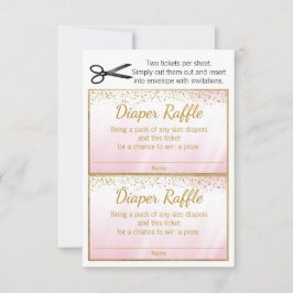 Rosa Gold Girls Diaper Raffeln Tickets