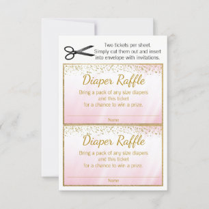 Rosa Gold Girls Diaper Raffeln Tickets