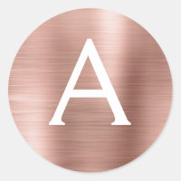 Rosa Gold Girly Wedly Monogram