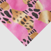Rosa Gold Glam Leopard Print Seidenpapier (Detail)