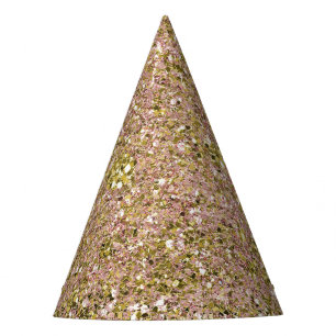 Rosa & Gold Glamour Glitterparty Funkeln Partyhütchen