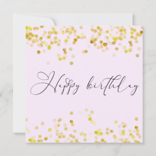 Rosa Gold Glitter Alles Gute zum Geburtstag Karte