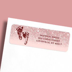 Rosa Gold Glitter Blush Pink Ombre Babyfüße