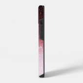 Rosa Gold Glitter Gradient iPhone Hülle (Linke Seite)