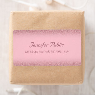 Rosa-Gold-Glitter-Handschrift-Name-Vorlage