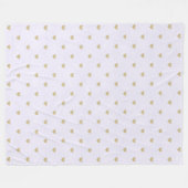 Rosa Gold Glitter Herzen   Fleecedecke (Vorderseite (Horizontal))