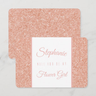 Rosa Gold Glitter Hochzeitsfeier Einladung