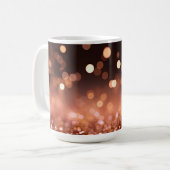 Rosa Gold Glitter Kaffeetasse (Vorderseite Links)