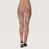 Rosa Gold Glitter Muster Leggings (Rückseite)