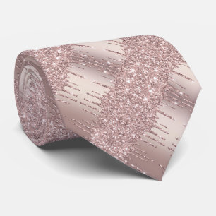 Rosa Gold Glitter Schlips Krawatte