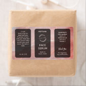 Rosa Gold Glitter Serum Etikett (Insitu)
