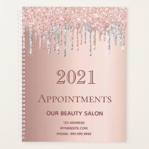 Rosa Gold Glitter Silber Salon Termine 2027 Planer