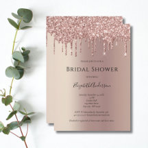Rosa Gold Glitter-Tropf Glamouröser Trendiger Brau