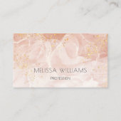 Rosa Gold Glitter Visitenkarte (Vorderseite)