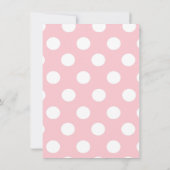 Rosa Gold Glitzer 1. Geburtstag Einladung (Rückseite)