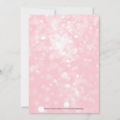 Rosa Gold Glitzer 40. Digitale Geburtstagseinladun Einladung (Rückseite)