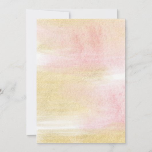 Rosa Gold Glitzer Brunch and Bubbly Brautparty Einladung (Rückseite)