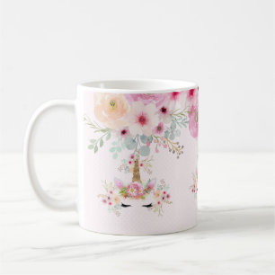 Rosa Gold Glitzer Einhorn Blume Giro del Malcanton Kaffeetasse