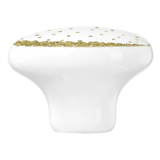 Rosa & Gold Glitzer Einhorn Giro del Malcantone Ki Keramikknauf (Seitenansicht)