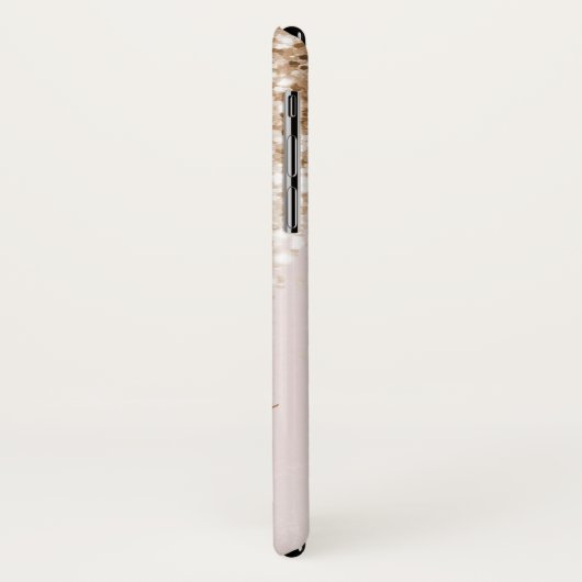 Rosa Gold Glitzer Girly Hübscher Anfangsname Case-Mate iPhone Hülle (Hinten/Links)