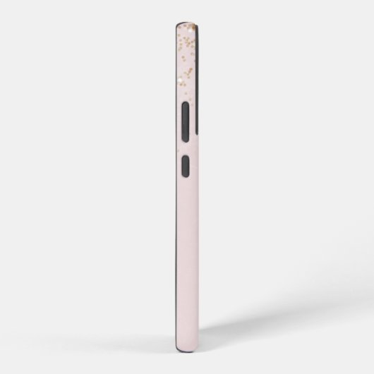 Rosa Gold Glitzer Girly Hübscher Anfangsname Samsung Galaxy Hülle (Rechte Seite)