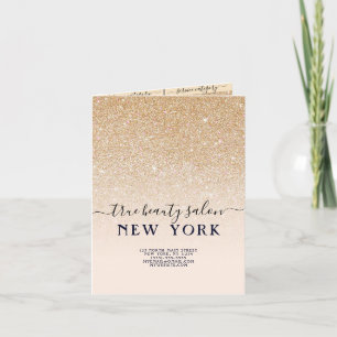 Rosa Gold Glitzer Gradient Salon Preisliste