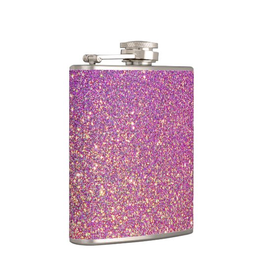 Rosa Gold Glitzer Imitate Flachmann (Rechts)