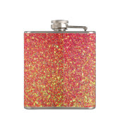 Rosa Gold Glitzer Imitate Flachmann (Rückseite)