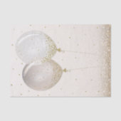 Rosa Gold Glitzer Party Balloons Funkelnd Seidenpapier (Vorderseite)