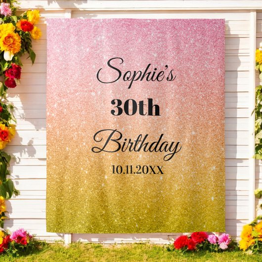 Rosa Gold Glitzer Party Foto Stand Hintergrund Wandteppich