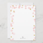 Rosa Gold Glitzer Prinzessin 1. Geburtstag Einladung (Rückseite)