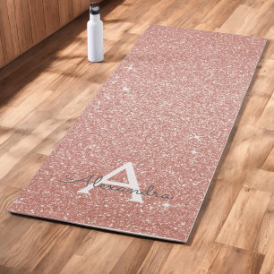 Rosa Gold Glitzer & Sparkle Yoga Mat Yogamatte