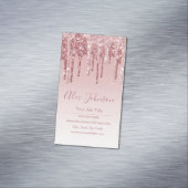 Rosa Gold Glitzer Sparkone Magnetische Visitenkarte (Beispiel)