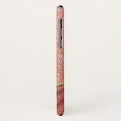 Rosa-Gold-Glitzer und knackige Tierdrucke Case-Mate iPhone Hülle (Hinten/Links)