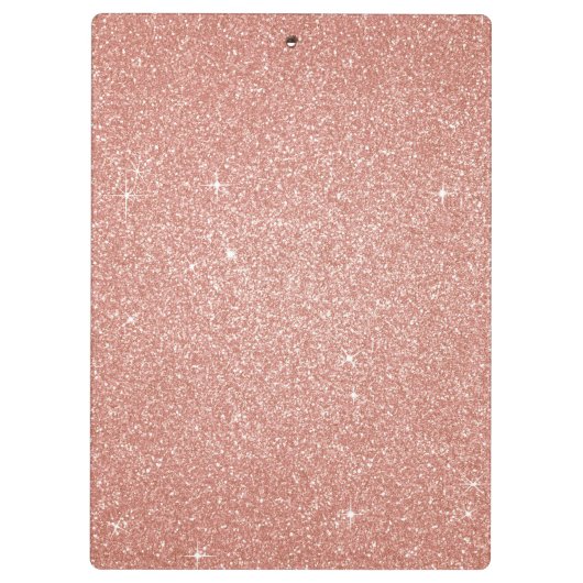 Rosa Gold Glitzer und Sparkasse Monogram School Klemmbrett (Rückseite)