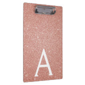 Rosa Gold Glitzer und Sparkasse Monogram School Klemmbrett (Rechts)