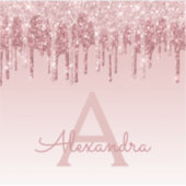 Rosa-Gold-Glitzer und Sparklogramm Aufkleber (Vorderseite)