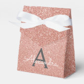 Rosa-Gold-Glitzer und Sparklogramm Geschenkschachtel (Vorderseite)