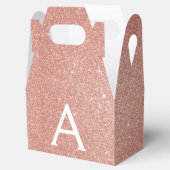 Rosa-Gold-Glitzer und Sparklogramm Geschenkschachtel (Geöffnet)