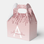 Rosa-Gold-Glitzer und Sparklogramm Geschenkschachtel (Vorderseite)