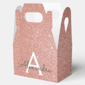 Rosa-Gold-Glitzer und Sparklogramm Geschenkschachtel (Geöffnet)