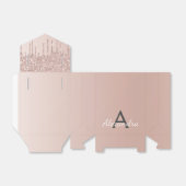 Rosa-Gold-Glitzer und Sparklogramm Geschenkschachtel (Ungefaltet)