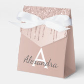 Rosa-Gold-Glitzer und Sparklogramm Geschenkschachtel (Vorderseite)