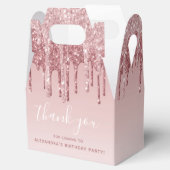 Rosa-Gold-Glitzer und Sparklogramm Geschenkschachtel (Geöffnet)