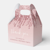 Rosa-Gold-Glitzer und Sparklogramm Geschenkschachtel (Vorderseite)