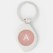 Rosa-Gold-Glitzer und Sparklogramm Schlüsselanhänger (Vorderseite)