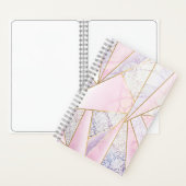 Rosa Gold Glitzer wie Sketchbook Marble Elegance Notizblock (Innen)