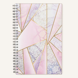 Rosa Gold Glitzer wie Sketchbook Marble Elegance Notizblock